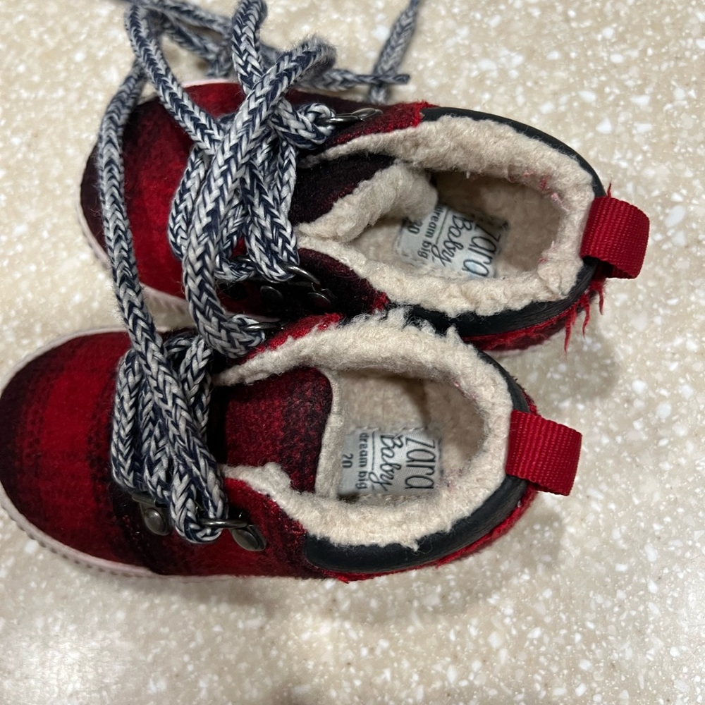 Zara Baby Buffalo Plaid Shoes